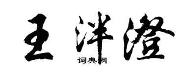 胡問遂王泮澄行書個性簽名怎么寫