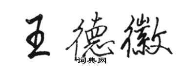 駱恆光王德徽行書個性簽名怎么寫