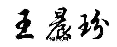 胡問遂王晨玢行書個性簽名怎么寫