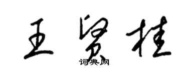 梁錦英王賢桂草書個性簽名怎么寫