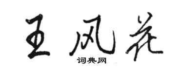 駱恆光王風花行書個性簽名怎么寫