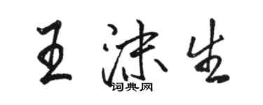 駱恆光王沫生行書個性簽名怎么寫