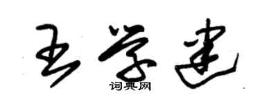 朱錫榮王學建草書個性簽名怎么寫