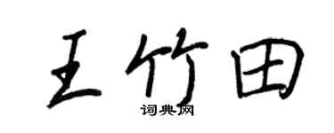 王正良王竹田行書個性簽名怎么寫