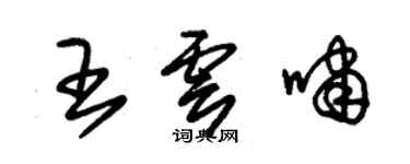 朱錫榮王雲嘯草書個性簽名怎么寫