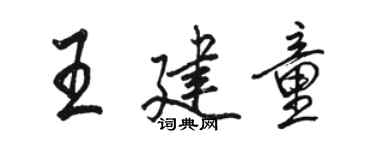 駱恆光王建童行書個性簽名怎么寫