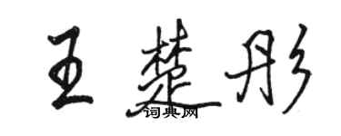 駱恆光王楚彤行書個性簽名怎么寫
