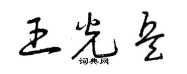 曾慶福王光兵草書個性簽名怎么寫