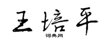 曾慶福王培平行書個性簽名怎么寫