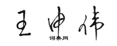 駱恆光王申偉草書個性簽名怎么寫