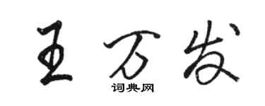 駱恆光王萬發行書個性簽名怎么寫