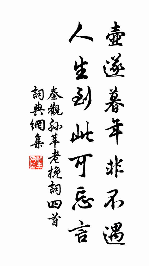 秦觀壺遂暮年非不遇,人生到此可忘言書法作品欣賞
