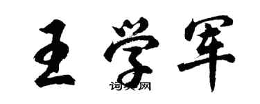 胡問遂王學軍行書個性簽名怎么寫