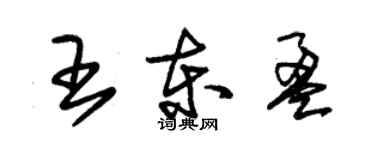 朱錫榮王東盈草書個性簽名怎么寫
