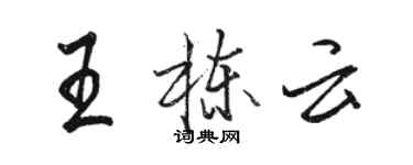 駱恆光王棟雲行書個性簽名怎么寫