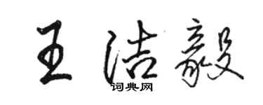 駱恆光王潔毅行書個性簽名怎么寫