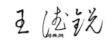 駱恆光王德銳草書個性簽名怎么寫