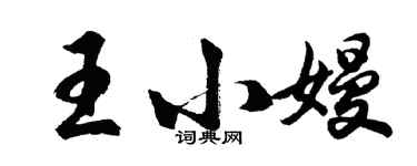 胡問遂王小嫚行書個性簽名怎么寫