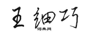 駱恆光王細巧行書個性簽名怎么寫