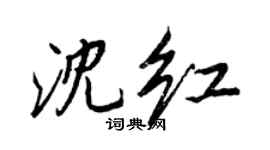 王正良沈紅行書個性簽名怎么寫