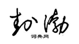 朱錫榮封渤草書個性簽名怎么寫