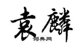 胡問遂袁麟行書個性簽名怎么寫