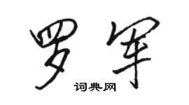 駱恆光羅軍行書個性簽名怎么寫