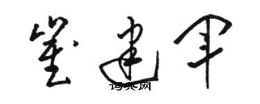 駱恆光崔建軍草書個性簽名怎么寫