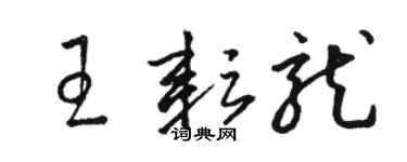 駱恆光王耘龍草書個性簽名怎么寫