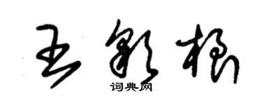 朱錫榮王彩根草書個性簽名怎么寫