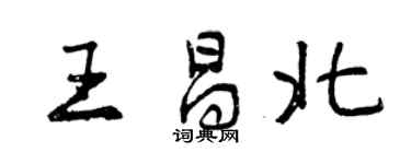 曾慶福王昌北行書個性簽名怎么寫