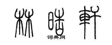 陳墨林皓軒篆書個性簽名怎么寫