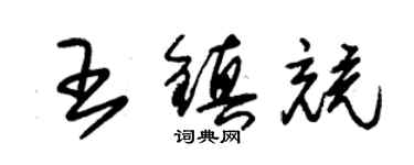 朱錫榮王鎮競草書個性簽名怎么寫