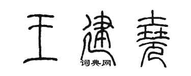 陳墨王建堯篆書個性簽名怎么寫