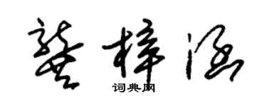 朱錫榮龔梓涵草書個性簽名怎么寫