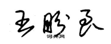 朱錫榮王盼良草書個性簽名怎么寫