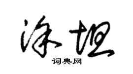 朱錫榮塗坦草書個性簽名怎么寫