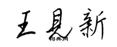 王正良王見新行書個性簽名怎么寫