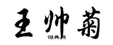 胡問遂王帥菊行書個性簽名怎么寫