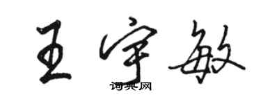 駱恆光王宇敏行書個性簽名怎么寫