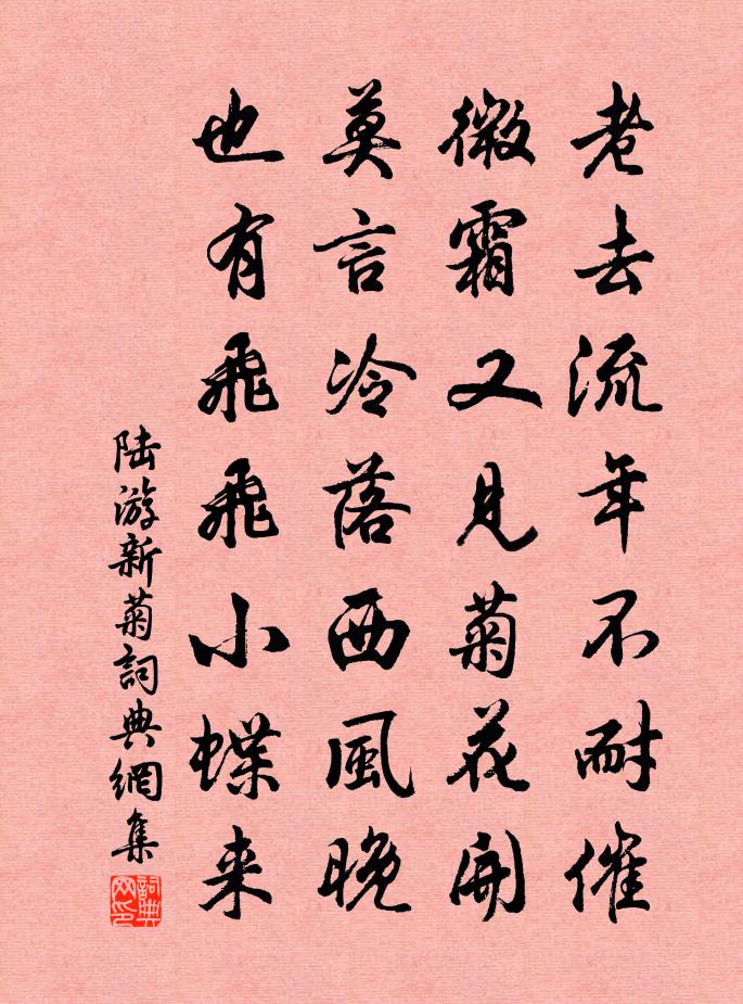 陸游新菊書法作品欣賞