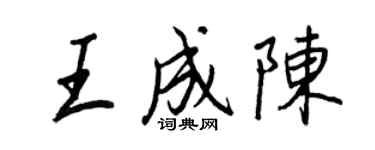 王正良王成陳行書個性簽名怎么寫