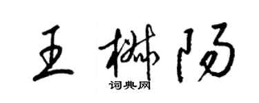 梁錦英王椒陽草書個性簽名怎么寫