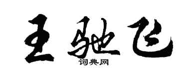 胡問遂王馳飛行書個性簽名怎么寫