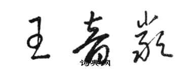 駱恆光王音嚴草書個性簽名怎么寫