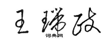 駱恆光王瑞政草書個性簽名怎么寫