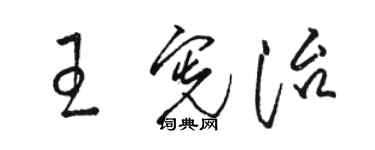 駱恆光王憲治草書個性簽名怎么寫