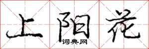 龐中華上陽花行書怎么寫