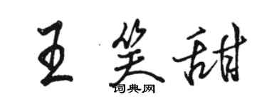 駱恆光王笑甜行書個性簽名怎么寫