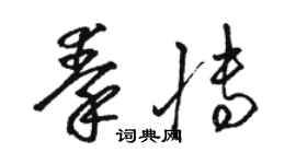 駱恆光秦博草書個性簽名怎么寫